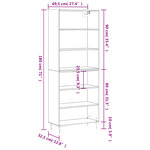vidaXL Buffet blanc 69 5x32 5x180 cm bois d'ingénierie