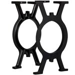 vidaXL Pied de banc 2 Pièces Cadre en O Fonte