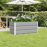vidaXL Jardinière Gris clair 100 x 50 x 45 cm Acier galvanisé