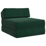 vidaXL Canapé-lit pliable Vert foncé 60 x 70 x 41 cm Tissu