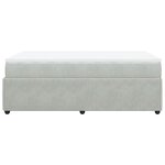 vidaXL Sommier à lattes de lit et matelas gris clair 120x190cm velours