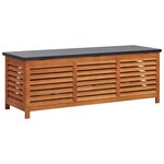 vidaXL Boîte de rangement de jardin 150x50x55 cm Eucalyptus solide