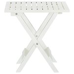 vidaXL Table de bistro Blanc 46x46x47 cm Bois d'acacia massif