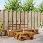 vidaXL 4 pc Ensemble de canapés d'extérieur Bois d'Acacia Massif