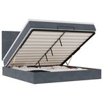 VidaXL Cadre de lit ottoman avec matelas gris foncé 180x200cm velours