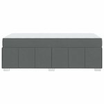 vidaXL Cadre de lit avec matelas Gris foncé 80 x 200 cm tissu