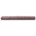 vidaXL Coussin de plancher de palette Coton 120x40x7 cm Taupe