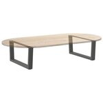 vidaXL Pieds de table basse en forme de V  2 pièces  anthracite  70 x (30-31 3) cm  acier