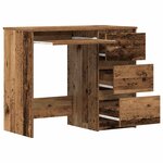 vidaXL Bureau vieux bois 90x45x76 cm bois d'ingénierie