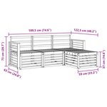 vidaXL Ensemble de canapés d'extérieur 4 pc Naturel