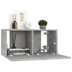 vidaXL Ensemble de meubles TV 10 Pièces Gris béton Bois d'ingénierie
