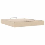VidaXL Cadre de lit ottoman sans matelas crème 160x200 cm tissu