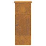vidaXL Boîte de dépôt de colis avec porte Rouillé 44 5 x 29 x 110 5 cm