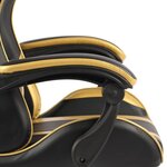 vidaXL Fauteuil de jeux vidéo Noir et doré Similicuir