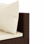 vidaXL Salon de jardin avec coussins 7 Pièces marron résine tressée