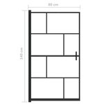 vidaXL Cabine de douche ESG 80x140 cm Noir