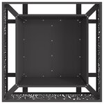 brasero carré vidaXL noir 80x80x30 cm en acier