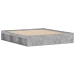 vidaXL Cadre de lit gris béton 180x200 cm super king