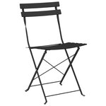 Ensemble de bistrot pliant 3 pièces en acier anthracite