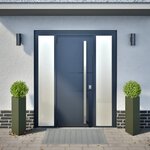 vidaXL Jardinières 2 Pièces vert olive triangulaire 30x26x75 cm acier