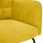 vidaXL Chaise à bascule avec tabouret en velours jaune