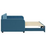 vidaXL Lit de jour avec lit gigogne bleu 90x200 cm velours