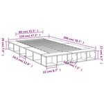 vidaXL Cadre de lit sans matelas sonoma gris 120x200 cm
