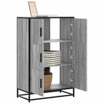 vidaXL Buffet haut sonoma gris 68x35x106 5 cm bois ingénierie et métal