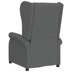 vidaXL Fauteuil inclinable électrique à oreilles gris foncé tissu