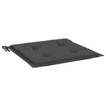 vidaXL Coussins de chaise de jardin lot de 6 anthracite 50x50x4 cm