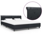 vidaXL Cadre de lit Noir Similicuir 180x200 cm