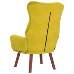 vidaXL Fauteuil Relaxant en Velours Jaune
