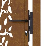 vidaXL Portail de jardin 105x205 cm acier corten conception de l'arbre