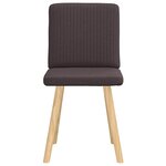 vidaXL Chaises à manger lot de 2 marron foncé tissu