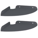 vidaXL Étagère Flottante d'Angle 2 pc Anthracite 18 x 18 x 2 cm