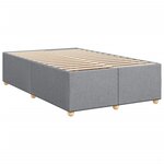 vidaXL Sommier à lattes de lit avec matelas Gris clair 120x200cm Tissu
