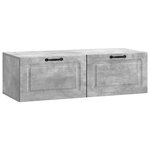 vidaXL Meuble TV mural Gris béton 98 x 41 x 30 cm Bois d'ingénierie