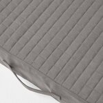Coussin d'assise déhoussable pour canapé 2 places en coton  Gris foncé - HOMESCAPES