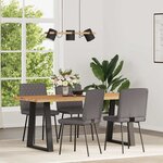 vidaXL Chaises à manger lot de 4 gris similicuir