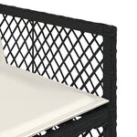 vidaXL Ensemble à manger de jardin coussins 7 Pièces noir résine tressée