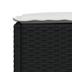 vidaXL Salon de jardin 6 Pièces avec coussins noir résine tressée