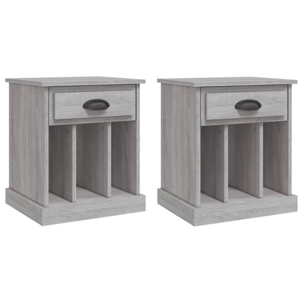 vidaXL Tables de chevet 2 Pièces sonoma gris 43x36x50 cm