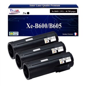 T3AZUR -3x Toners compatibles avec Xerox VersaLink B600 B605 B610 B615 (106R03944)- Noir