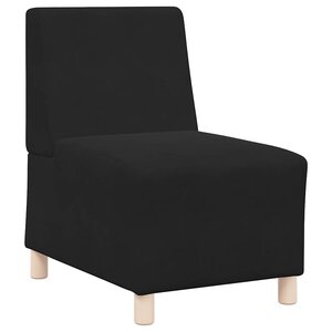 vidaXL Unité de Sofa Modulaire Sans Accoudoirs Noir 55 x 74 x 82 cm