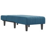 vidaXL Chaise longue bleu velours