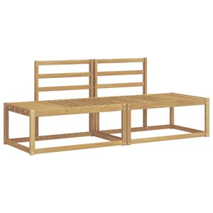 vidaXL Ensemble de canapés d'extérieur 2 pc Blanc Bois d'Acacia Massif