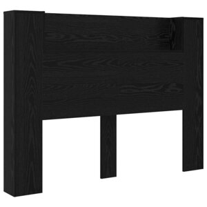 vidaXL Cabinet de Tête de Lit Chêne noir Bois d'ingénierie