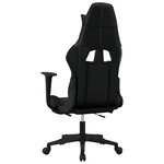 vidaXL Chaise de jeu de massage avec repose-pied Noir Similicuir