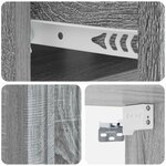 vidaXL Cabinet de chevet mural 2 Pièces Sonoma gris 49 x 34 5 x 24 cm