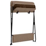 vidaXL Table à langer Taupe Fer